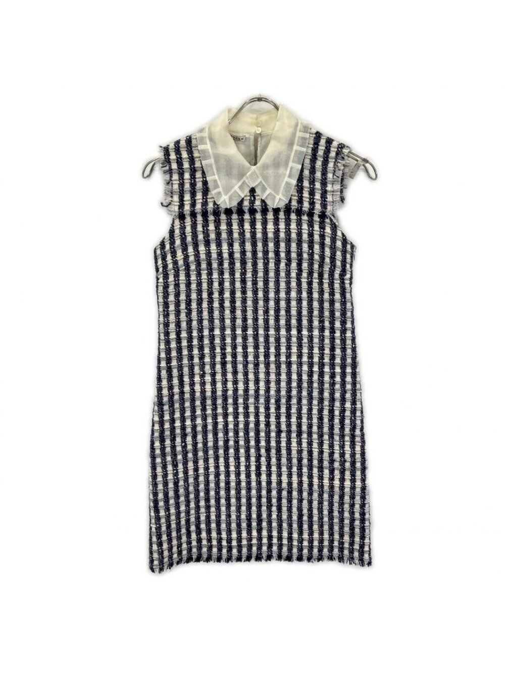 Miu Miu Lace Color Sleeveless Tweed Dress 36